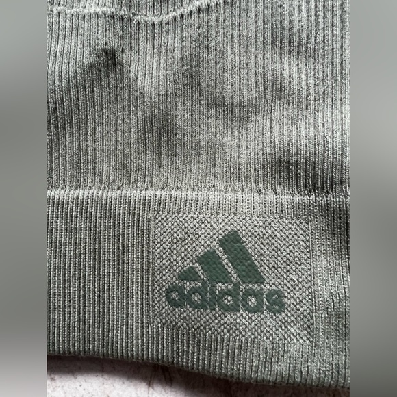 Adidas Olive Ribbed Tank Top - Picture 3 of 3